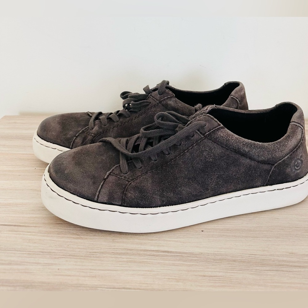 Born Sneakers Mens 8M Brown Leather Upper Lace Up Casual‎